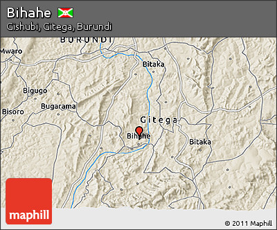Shaded Relief 3D Map of Bihahe