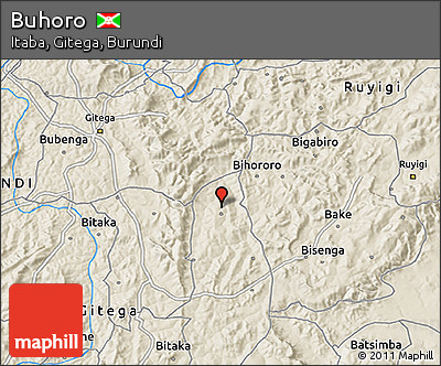Shaded Relief 3D Map of Buhoro