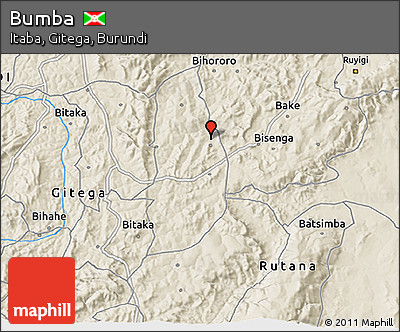 Shaded Relief 3D Map of Bumba