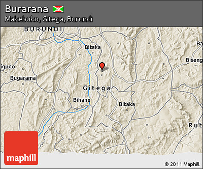 Shaded Relief 3D Map of Burarana