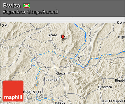 Shaded Relief 3D Map of Bwiza