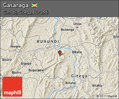 Shaded Relief 3D Map of Gasaraga