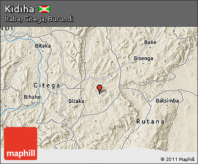 Shaded Relief 3D Map of Kidiha