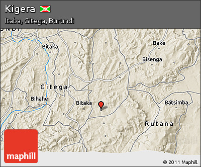 Shaded Relief 3D Map of Kigera