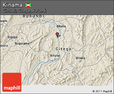 Shaded Relief 3D Map of Kinama