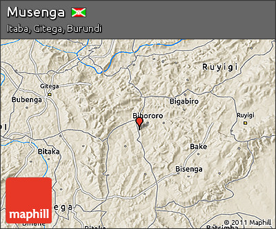 Shaded Relief 3D Map of Musenga