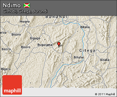 Shaded Relief 3D Map of Ndimo