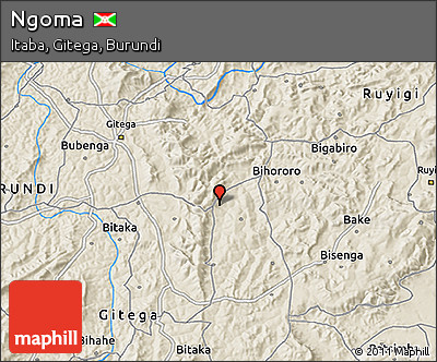 Shaded Relief 3D Map of Ngoma