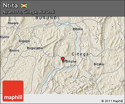 Shaded Relief 3D Map of Ntita