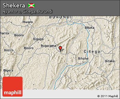 Shaded Relief 3D Map of Shekera