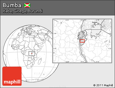 Blank Location Map of Bumba
