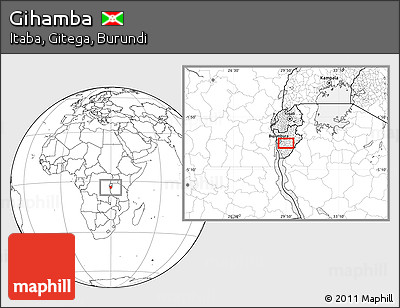 Blank Location Map of Gihamba