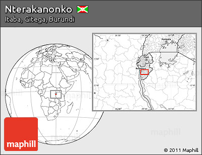 Blank Location Map of Nterakanonko