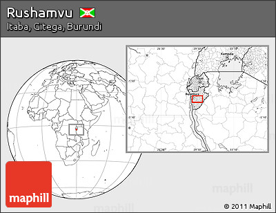 Blank Location Map of Rushamvu