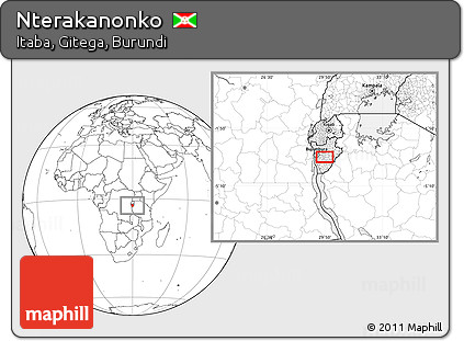 Blank Location Map of Nterakanonko