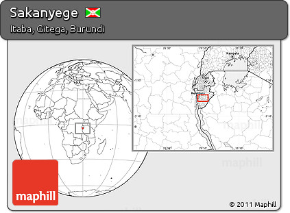 Blank Location Map of Sakanyege