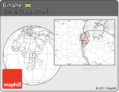 Blank Location Map of Bihahe