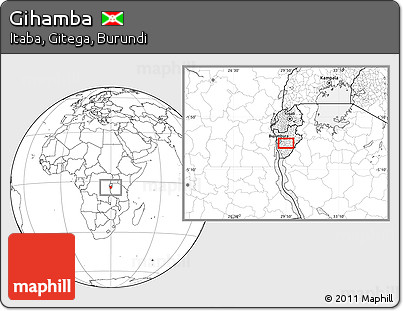 Blank Location Map of Gihamba