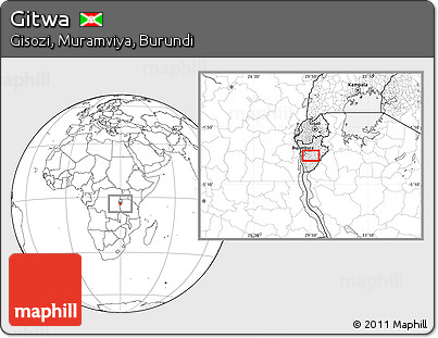 Blank Location Map of Gitwa