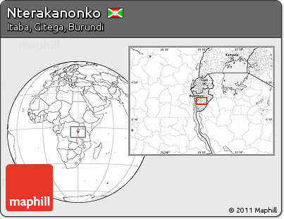 Blank Location Map of Nterakanonko