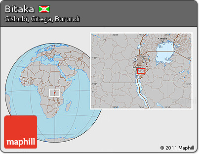 Gray Location Map of Bitaka