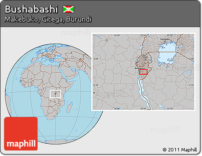 Gray Location Map of Bushabashi
