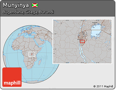 Gray Location Map of Munyinya