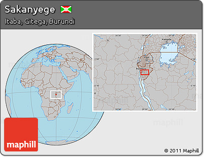 Gray Location Map of Sakanyege