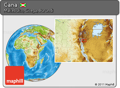 Physical Location Map of Cana