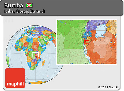 Political Location Map of Bumba