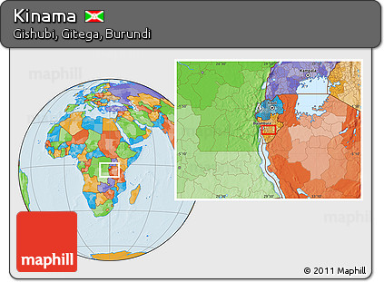 Political Location Map of Kinama