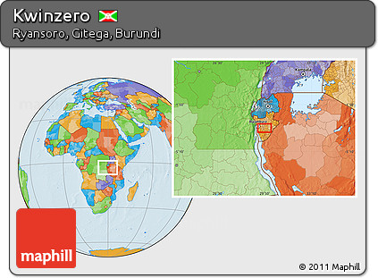 Political Location Map of Kwinzero