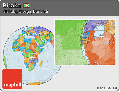 Political Location Map of Bitaka