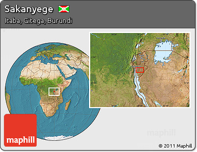 Satellite Location Map of Sakanyege