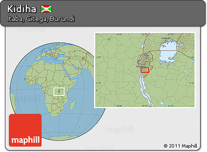 Savanna Style Location Map of Kidiha