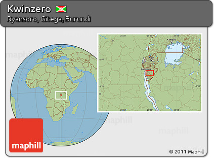 Savanna Style Location Map of Kwinzero