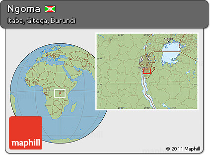 Savanna Style Location Map of Ngoma