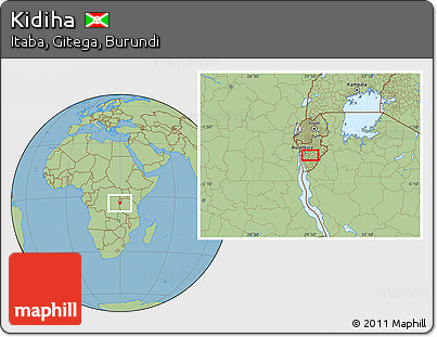 Savanna Style Location Map of Kidiha