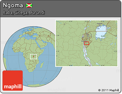 Savanna Style Location Map of Ngoma