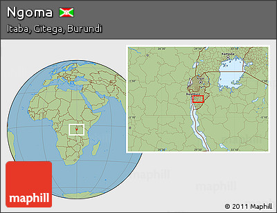 Savanna Style Location Map of Ngoma