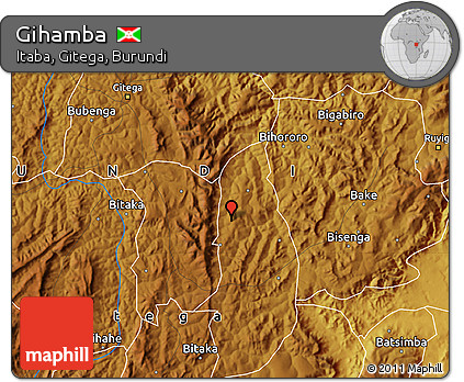 Physical Map of Gihamba