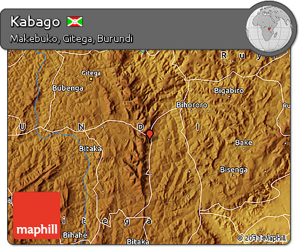 Physical Map of Kabago