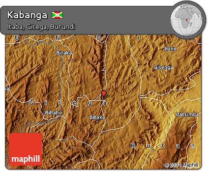 Physical Map of Kabanga