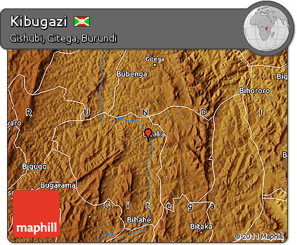 Physical Map of Kibugazi