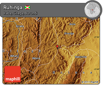 Physical Map of Ruhinga