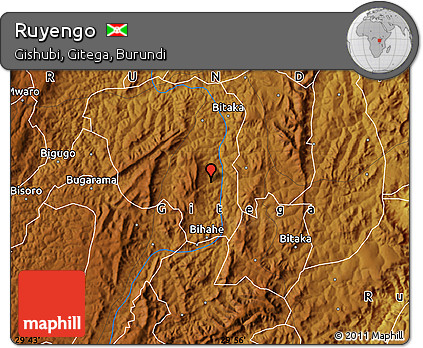 Physical Map of Ruyengo