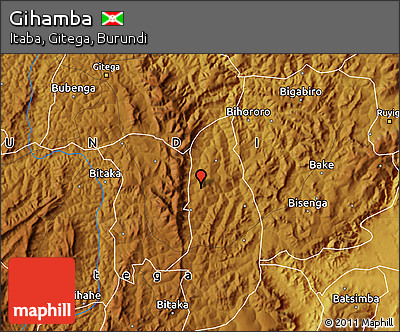 Physical Map of Gihamba