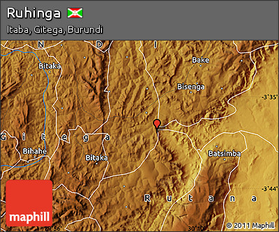 Physical Map of Ruhinga