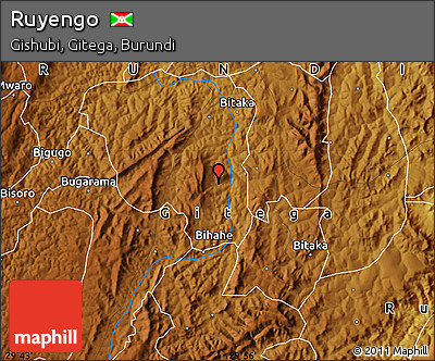 Physical Map of Ruyengo