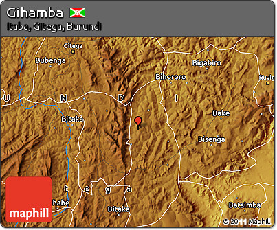 Physical Map of Gihamba